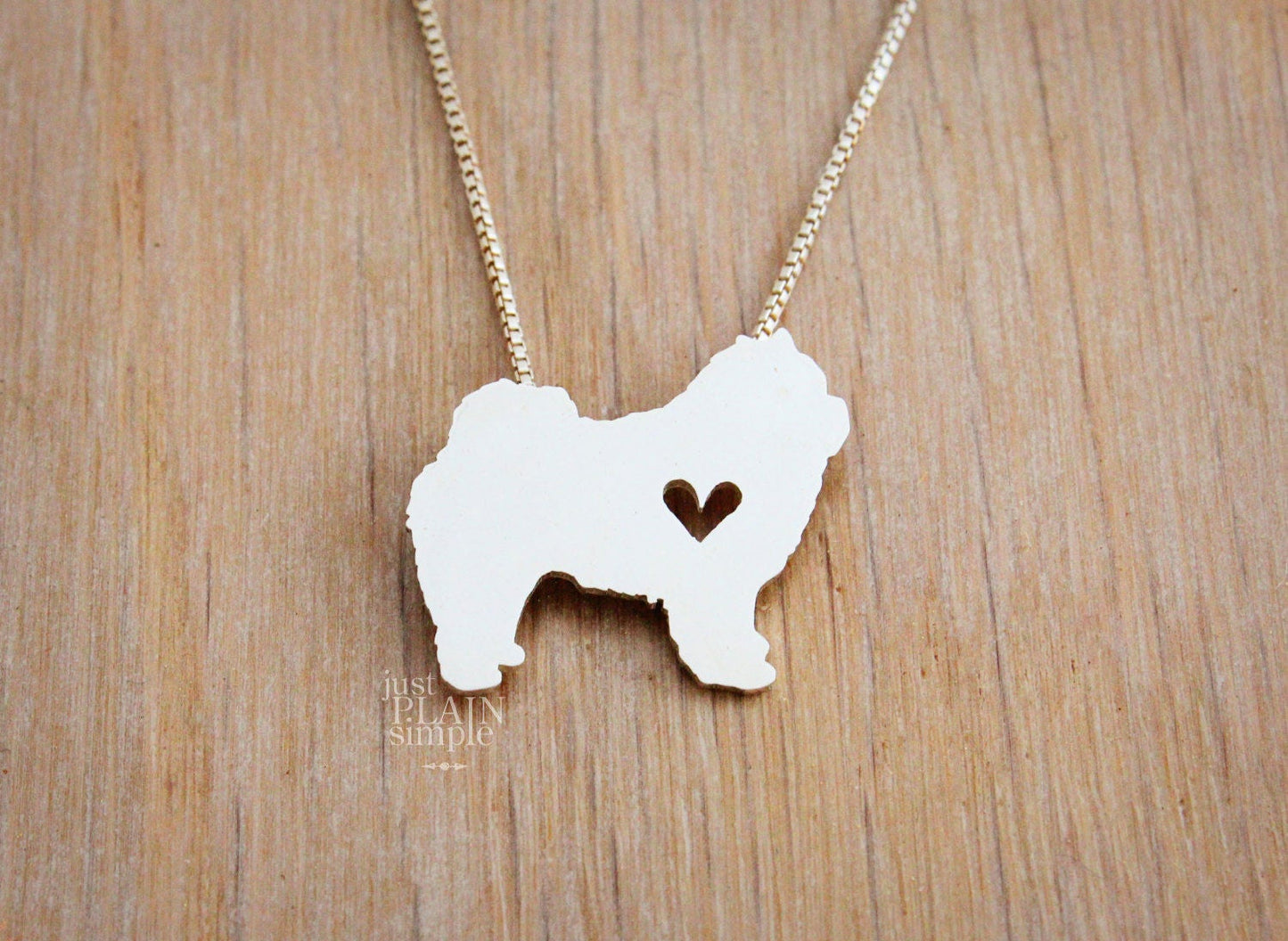 Tiny Chow Chow necklace, sterling silver pendant