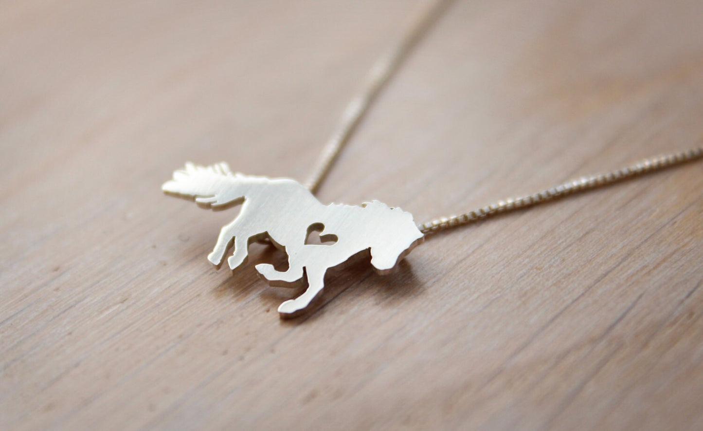 Tiny Icelandic Horse necklace, sterling silver pendant