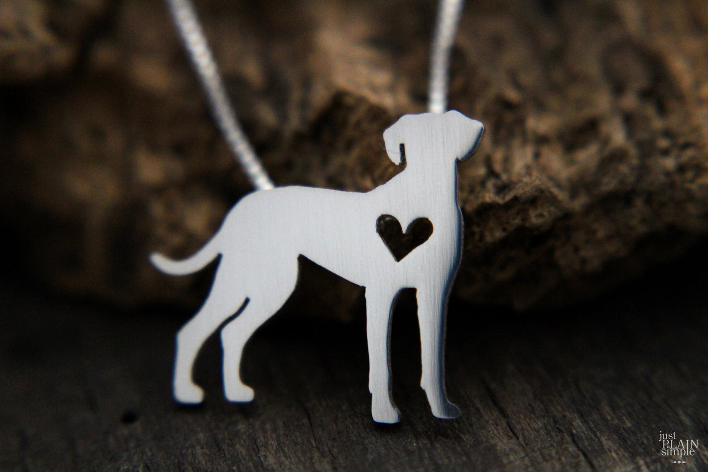 Tiny Catahoula Leopard necklace, sterling silver dog pendant