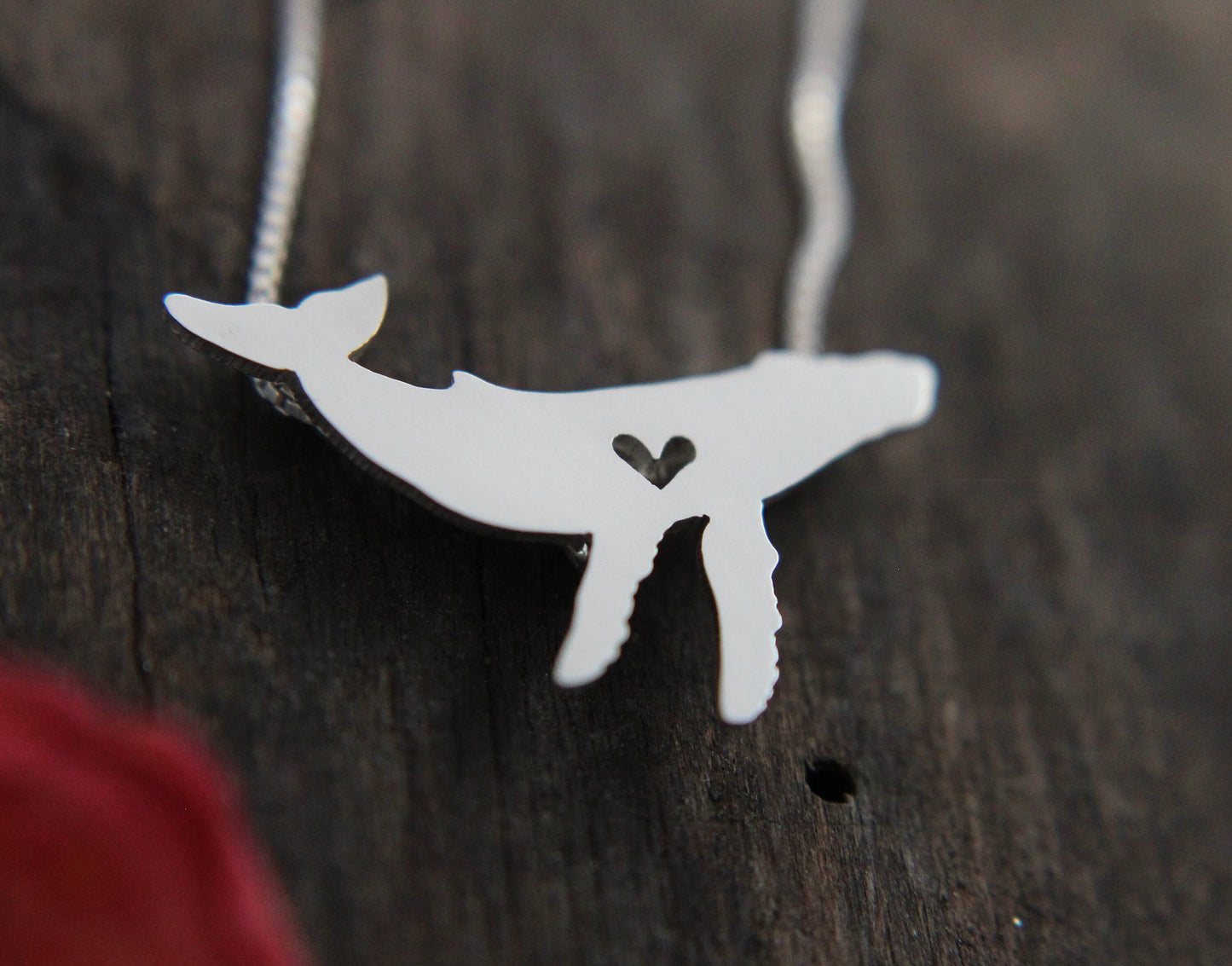 Tiny Whale necklace, sterling silver pendant