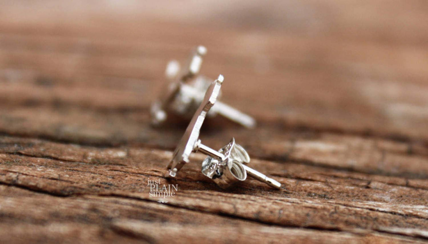 Pit bull earrings, sterling silver studs for dog lovers