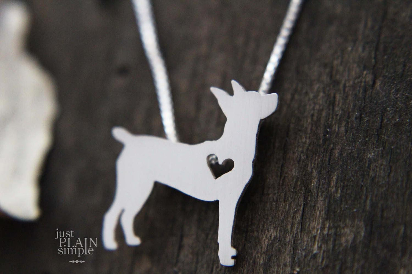 Tiny Toy Fox Terrier necklace, sterling silver dog pendant