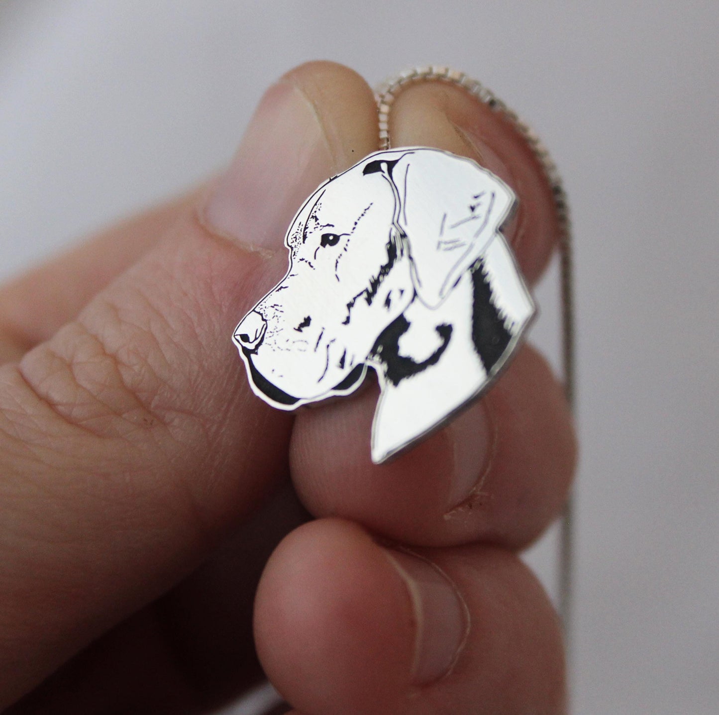 Great Dane necklace, engraved sterling silver pendant for Great Dane lovers, memorial gifts