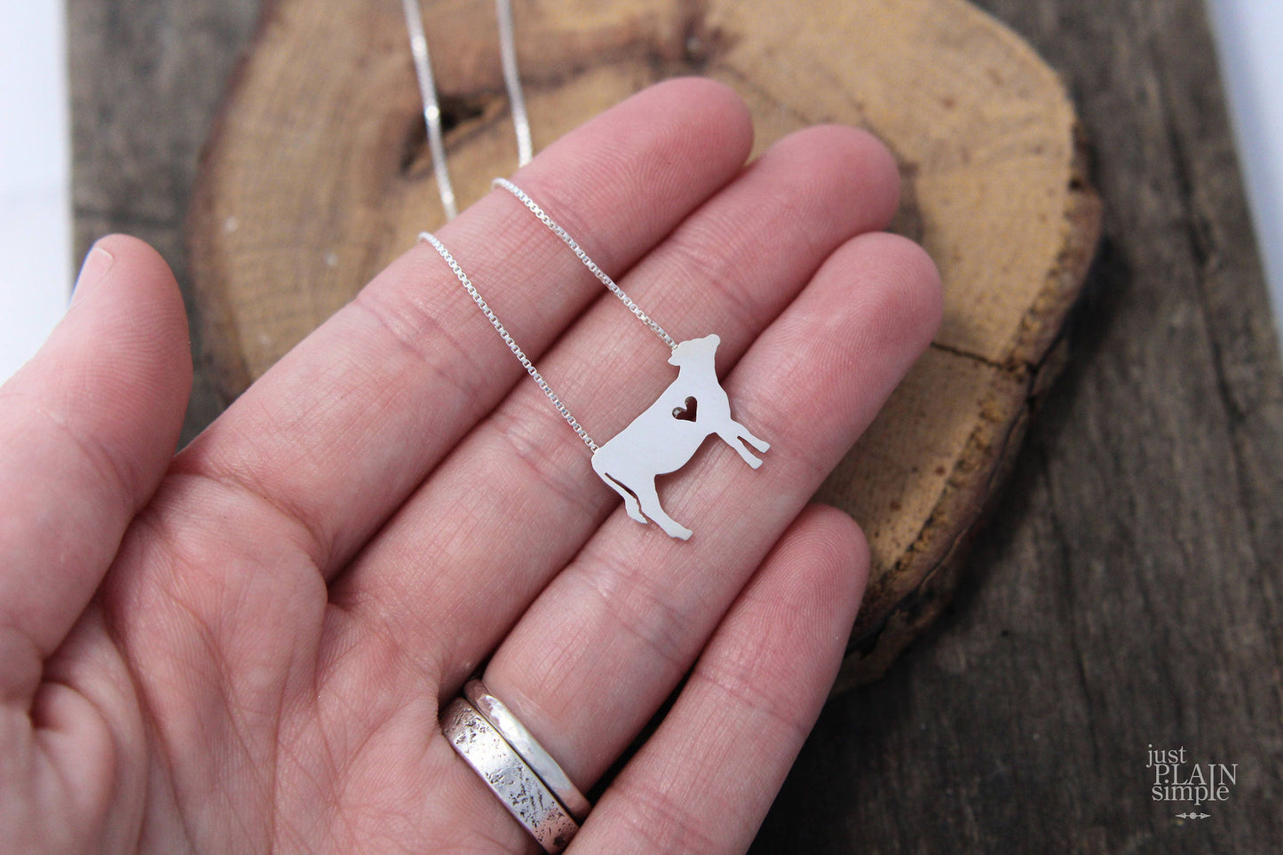 Tiny Jersey Cow necklace, sterling silver pendant