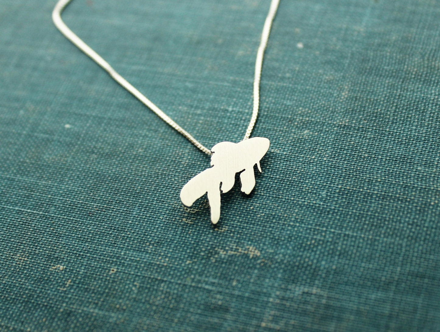 Tiny Goldfish necklace, sterling silver pendant