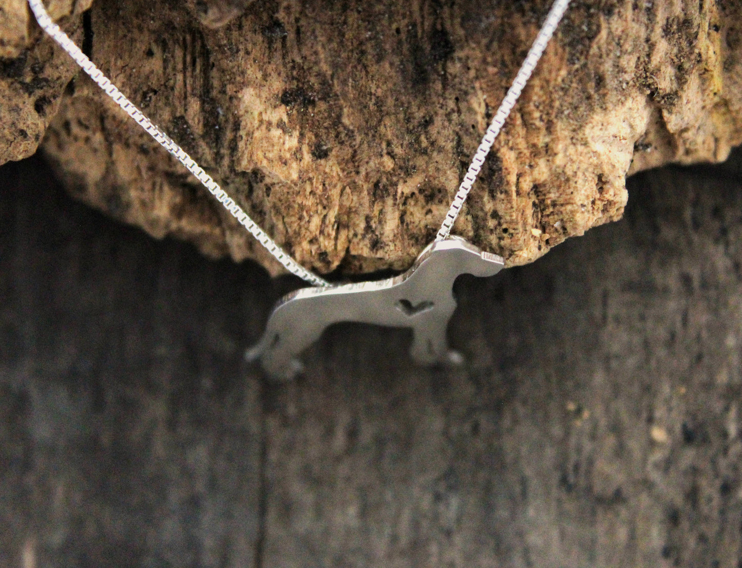 Tiny Great Dane necklace, sterling silver pendant