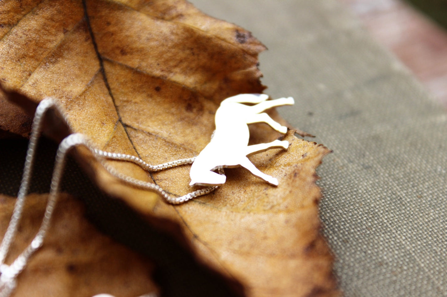 Tiny Horse necklace sterling silver, silver pendant