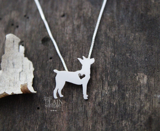 Tiny Toy Fox Terrier necklace, sterling silver dog pendant