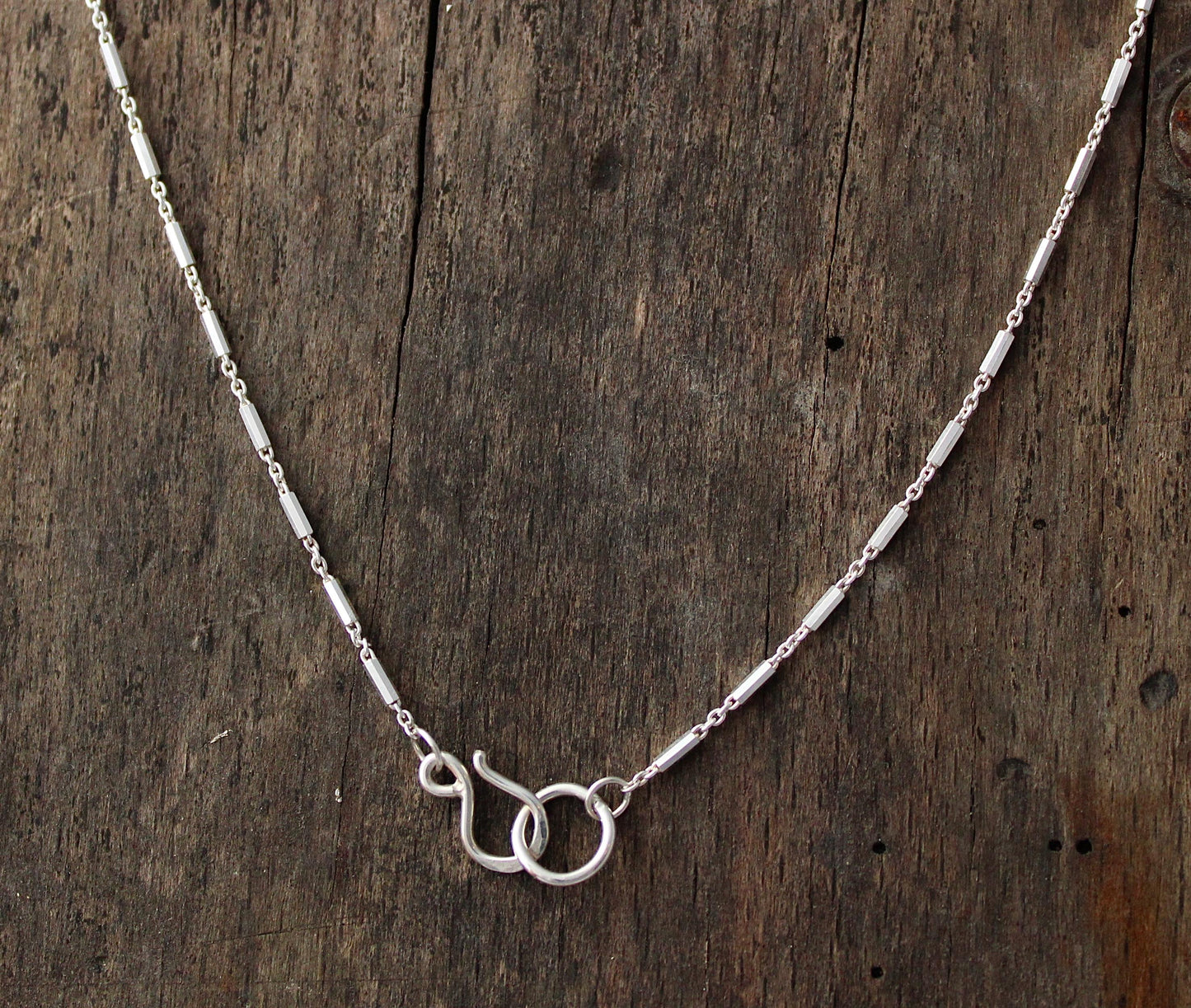 Sterling Silver bar Chain necklace, necklace for the minimalist, everyday fashion accessory