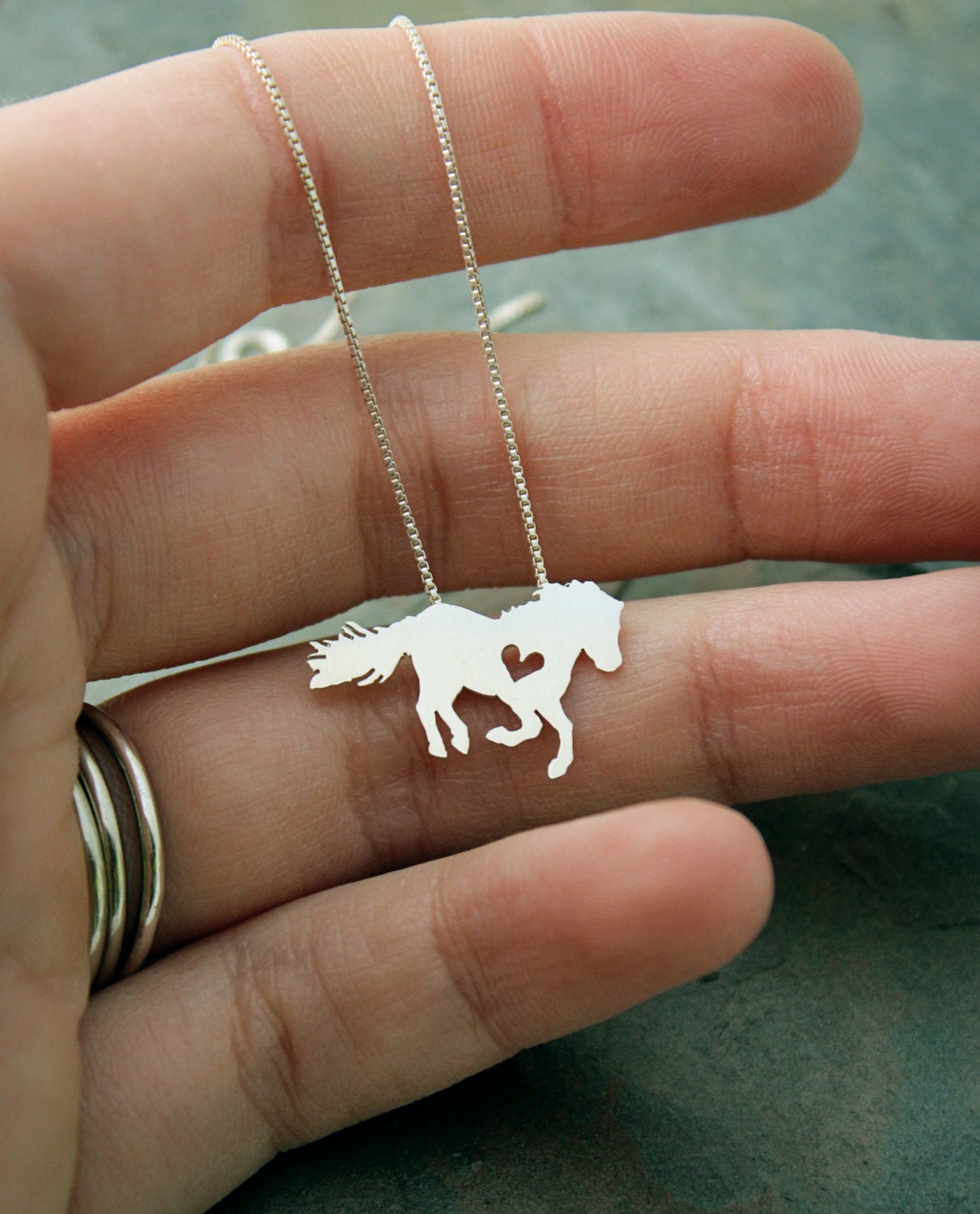 Tiny Icelandic Horse necklace, sterling silver pendant