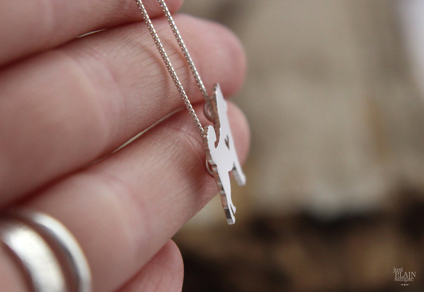 Tiny Husky necklace, sterling silver pendant
