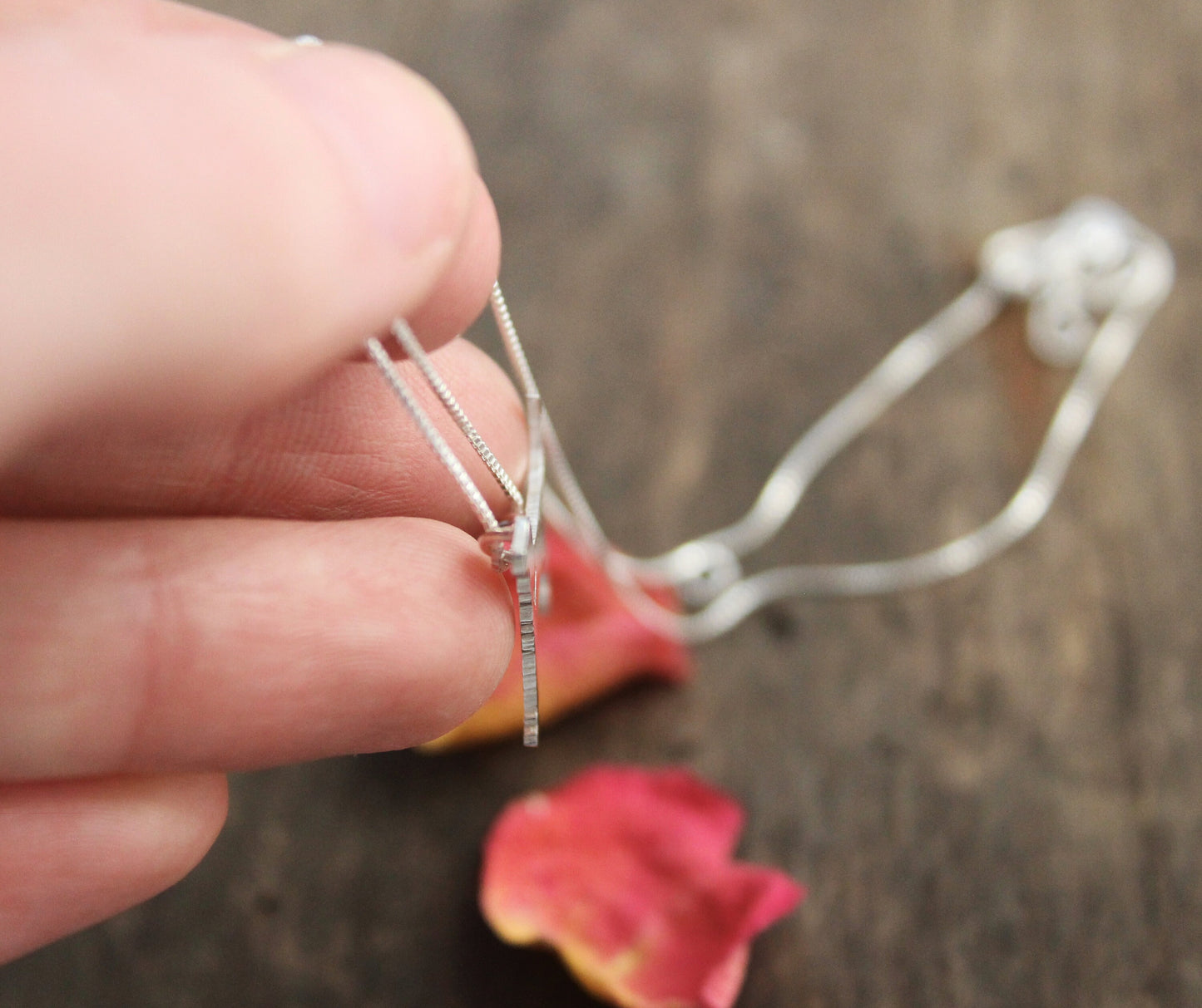 Tiny Coon Hound necklace, sterling silver pendant