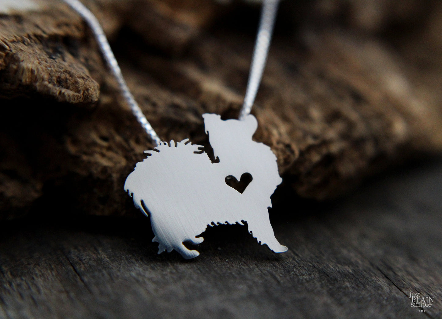 Tiny Papillon necklace, sterling silver pendant