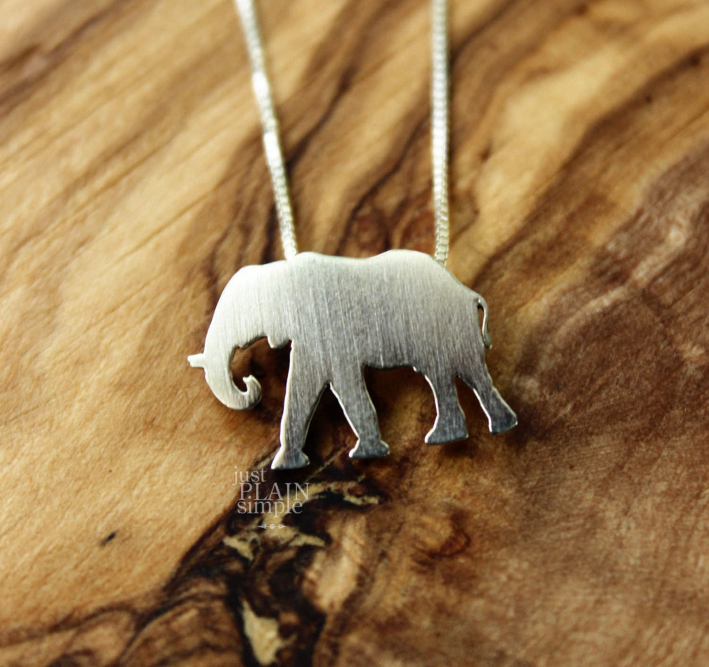 Tiny Elephant necklace, sterling silver pendant