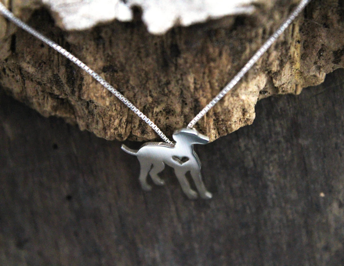 Tiny Greyhound necklace, sterling silver pendant