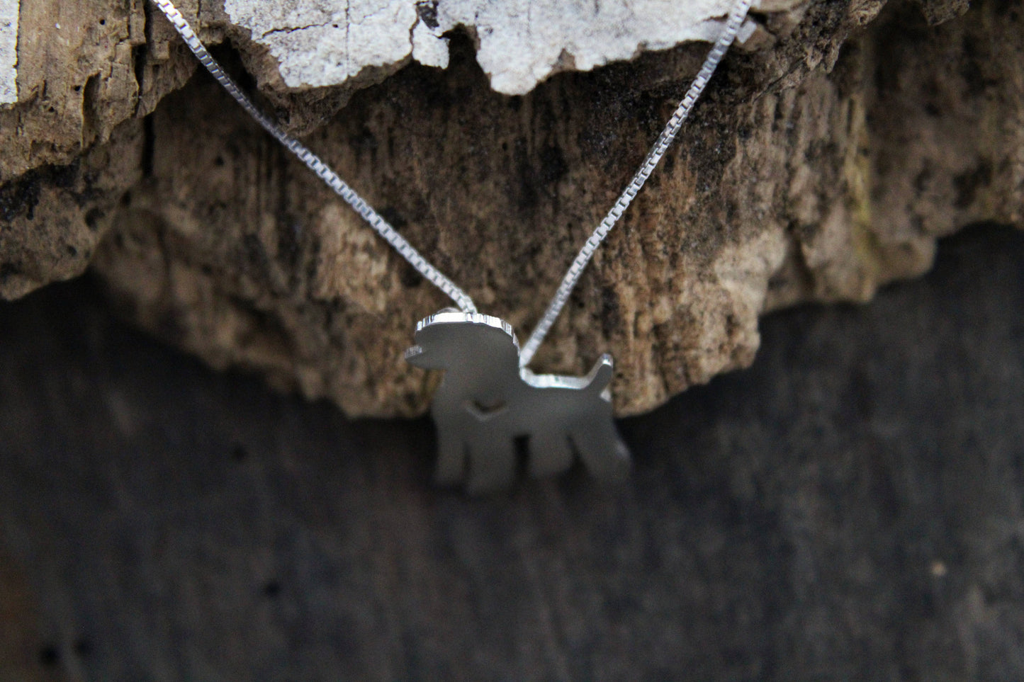 Tiny Standard Poodle necklace, sterling silver pendant