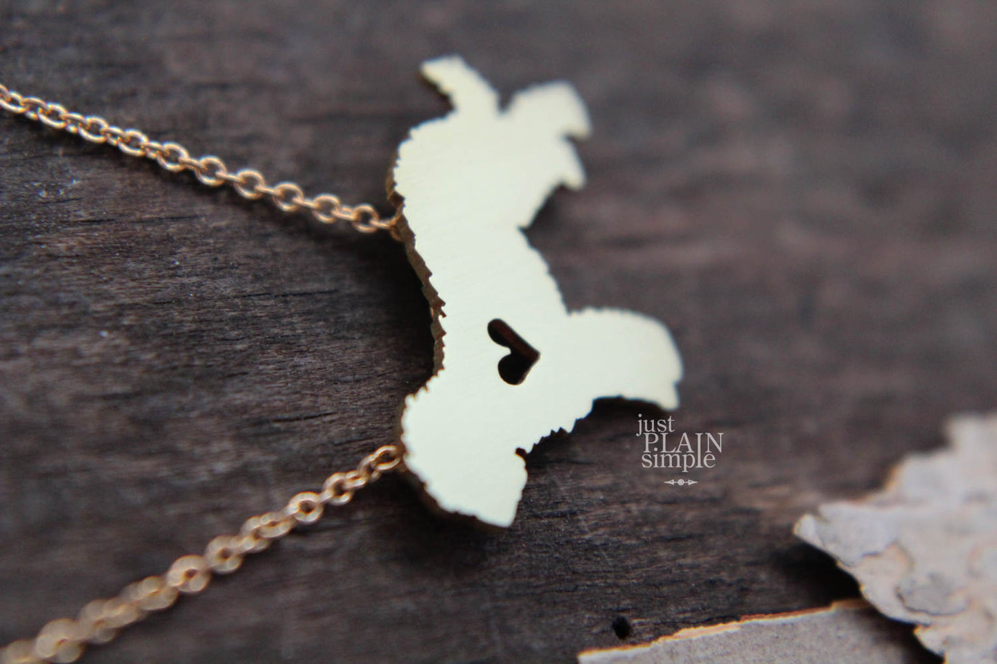 Brass Goldendoodle necklace