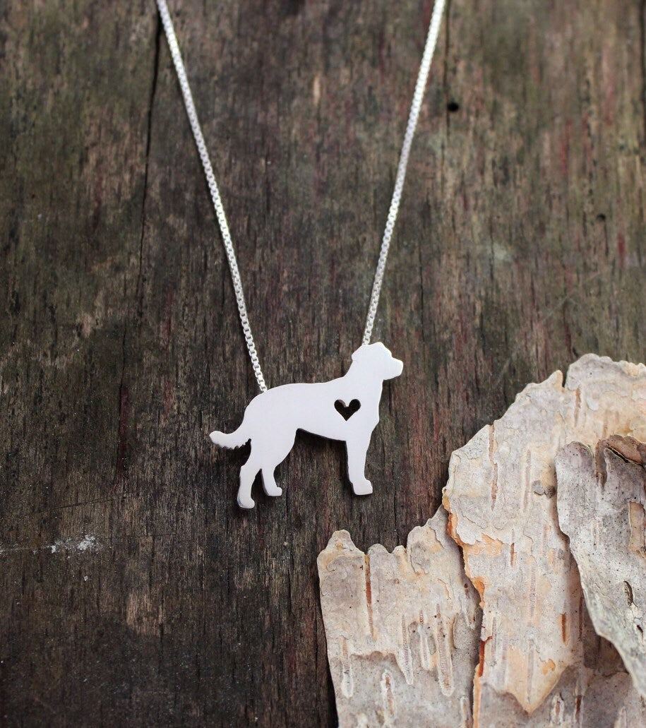 Tiny Chesapeake Bay Retriever necklace, sterling silver pendant