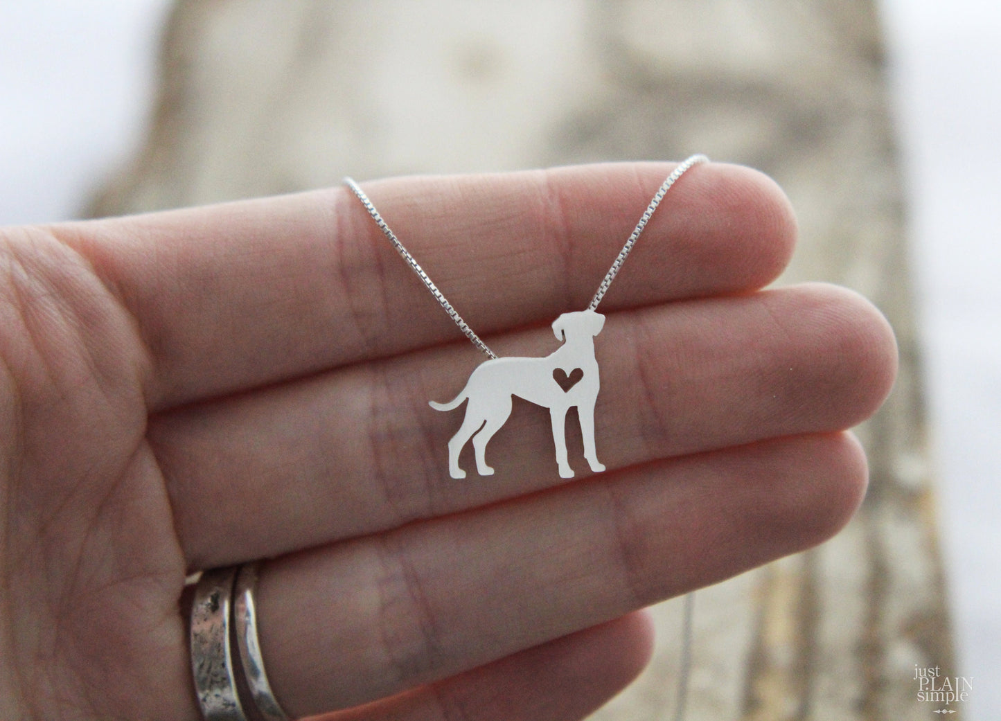 Tiny Catahoula Leopard necklace, sterling silver dog pendant