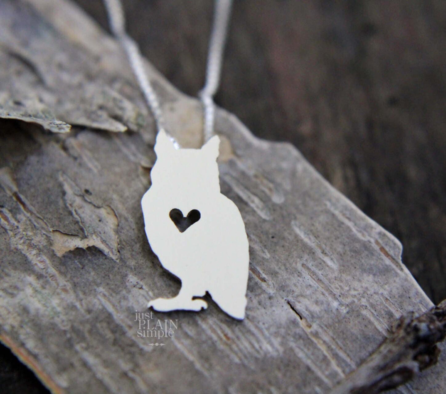 Tiny Owl necklace, sterling silver pendant
