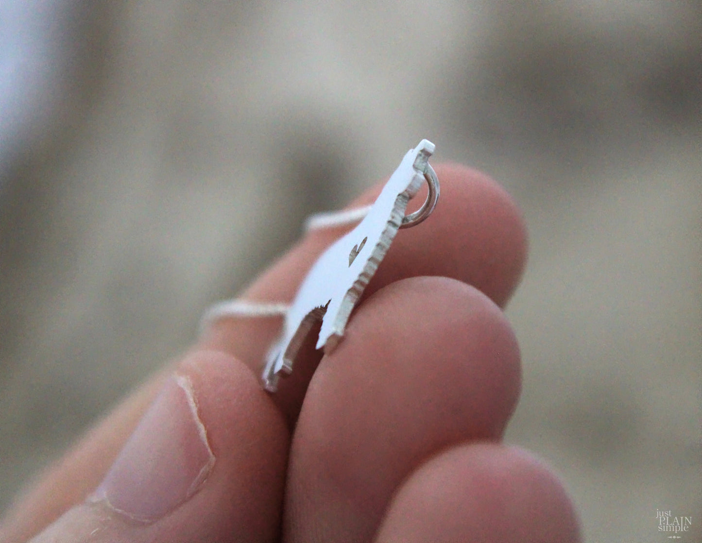 Tiny Border Collie necklace, sterling silver pendant