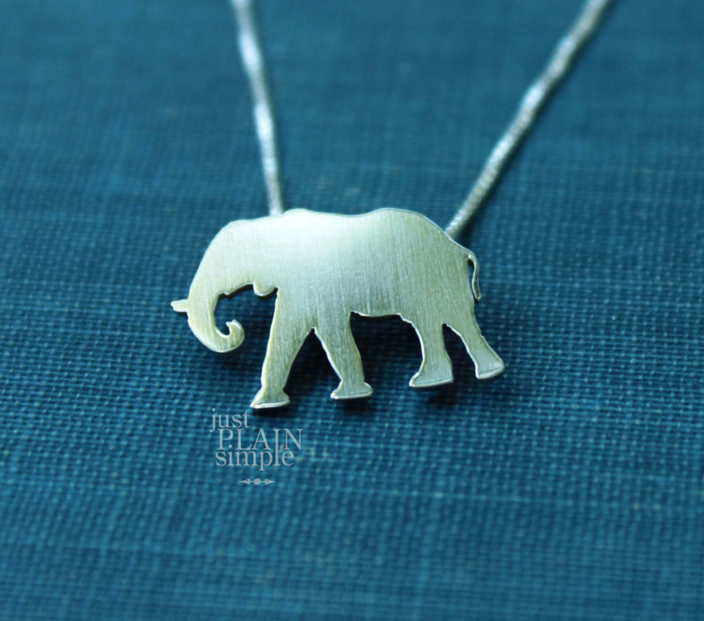 Tiny Elephant necklace, sterling silver pendant