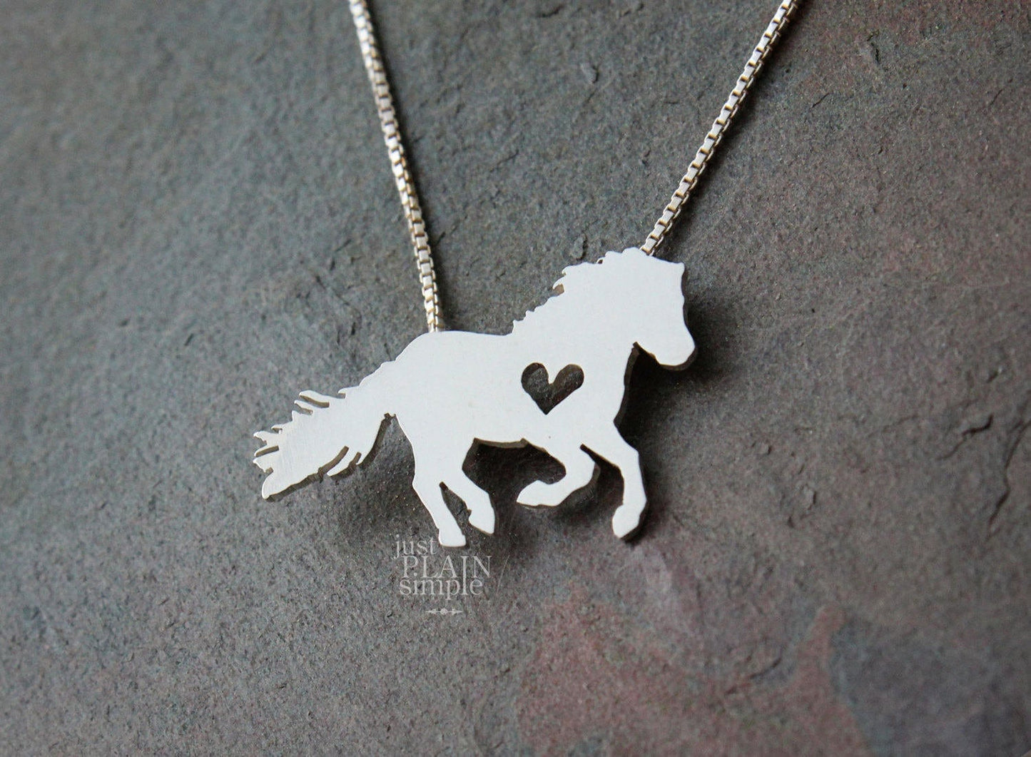 Tiny Icelandic Horse necklace, sterling silver pendant