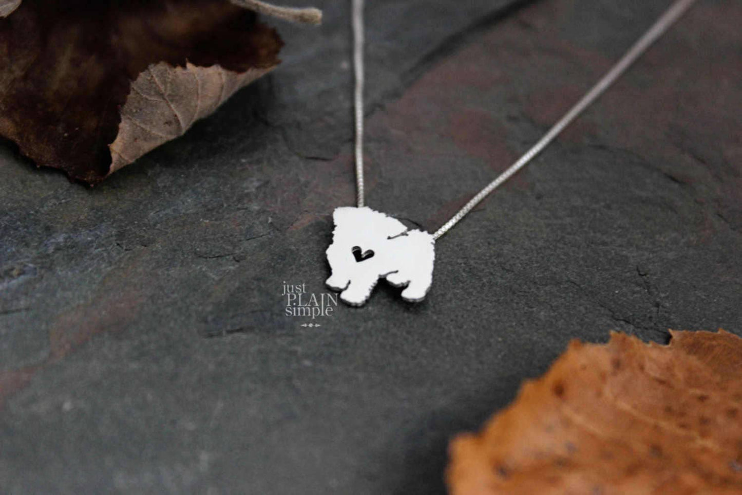 Tiny Maltese dog necklace, tiny sterling silver pendant