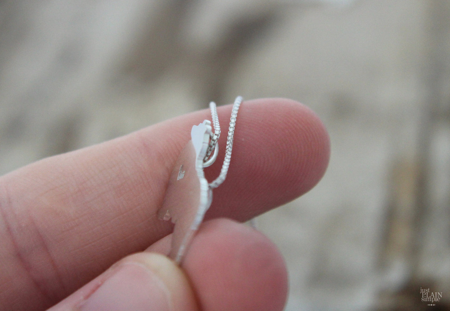 Tiny Collie dog necklace, sterling silver pendant