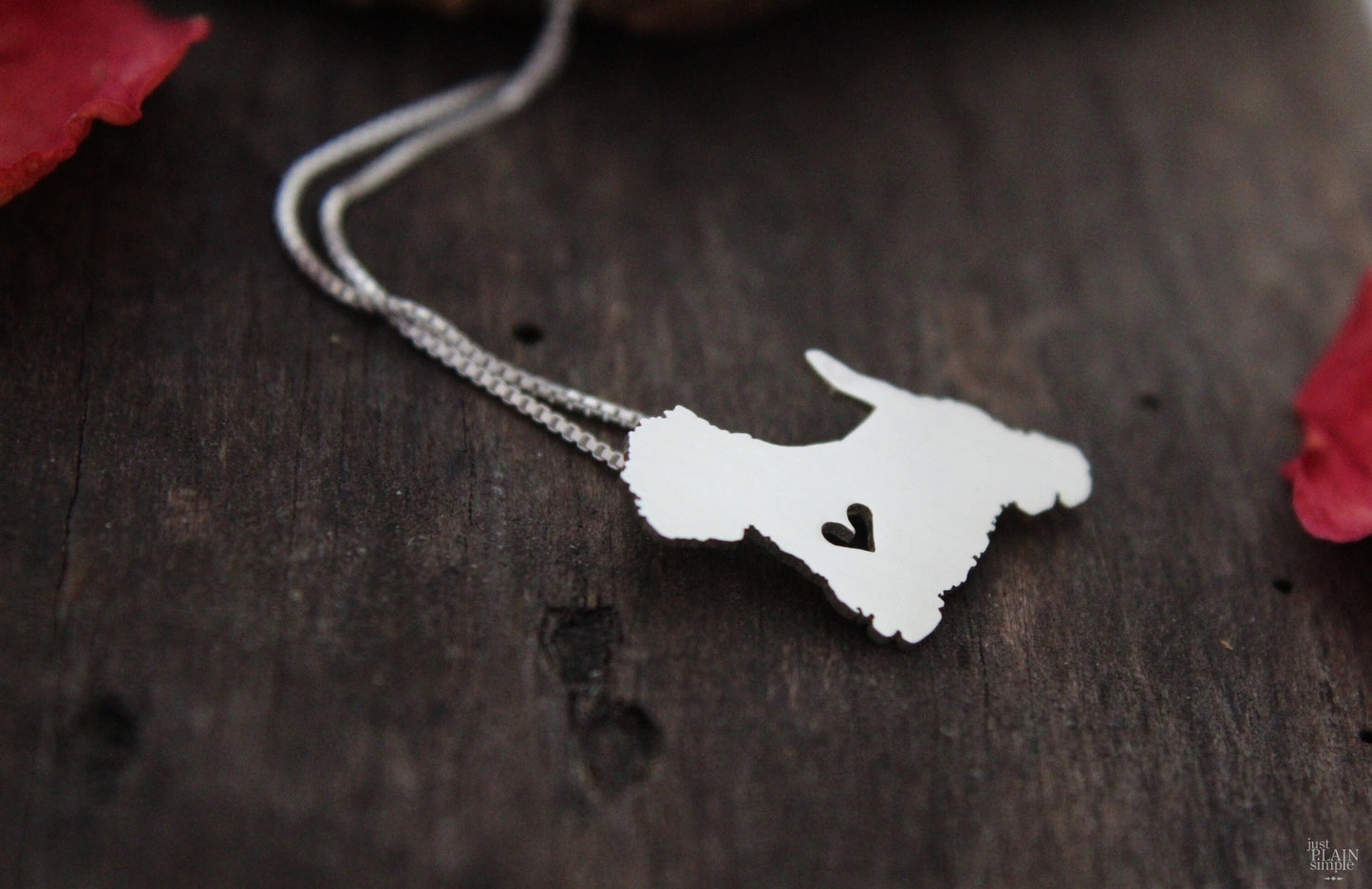 Tiny Westie necklace sterling silver, West highland terrier pendant