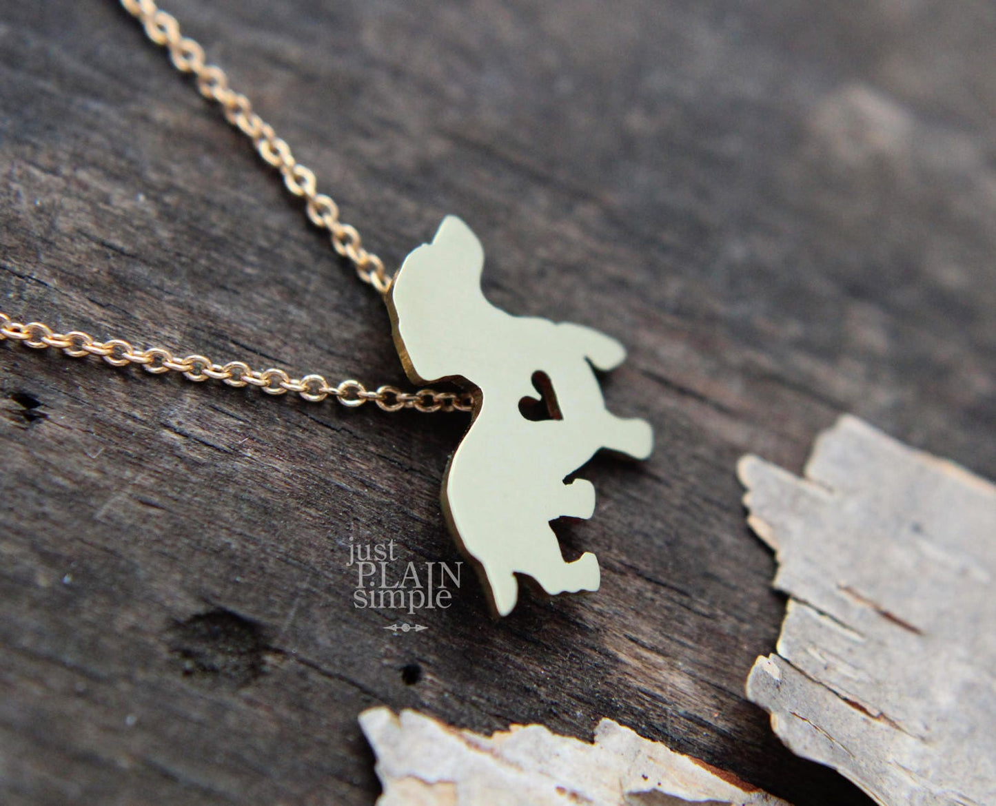 Tiny Dachshund necklace, Brass dog pendant