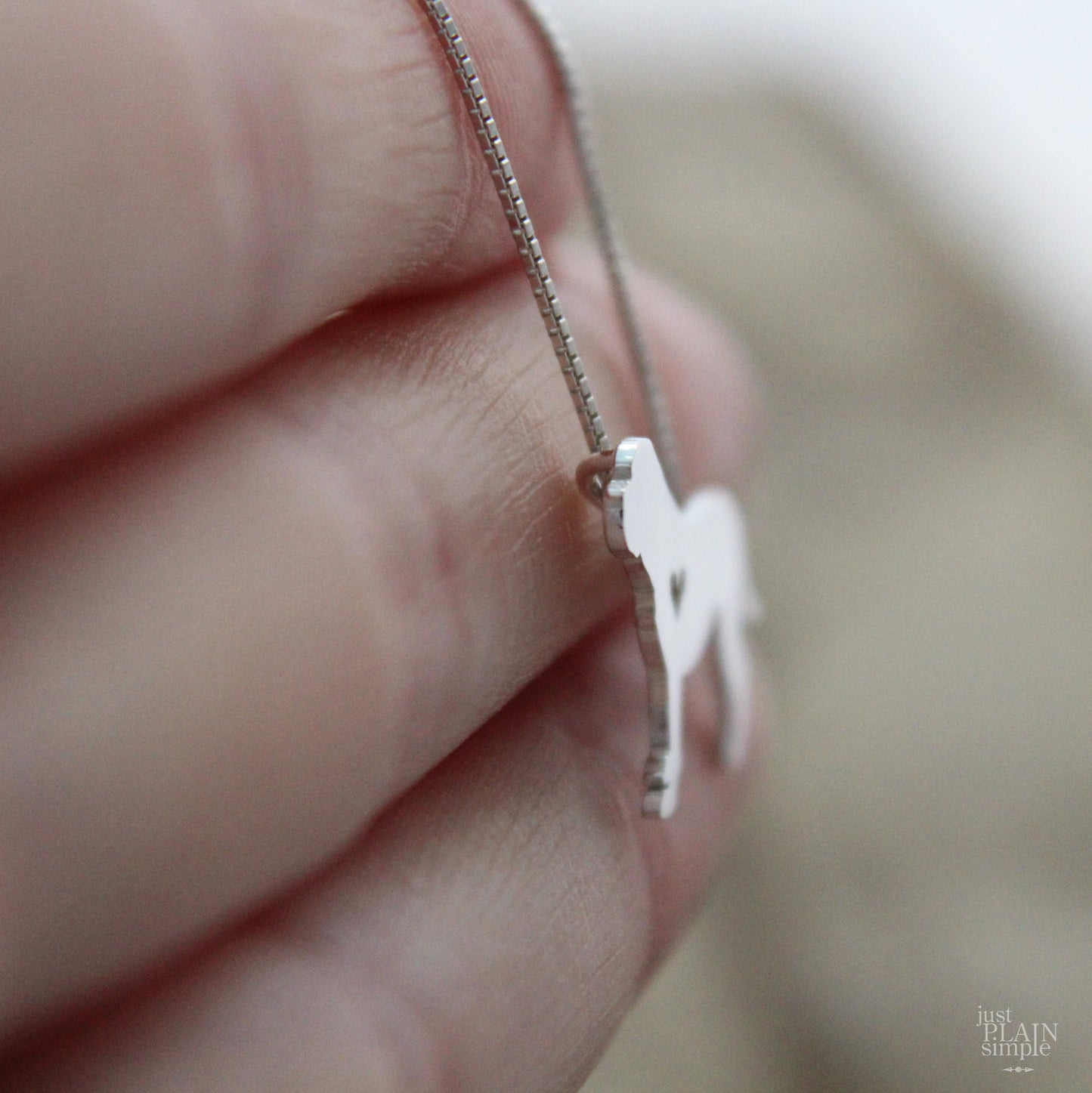 Tiny Bullmastiff necklace, sterling silver pendant