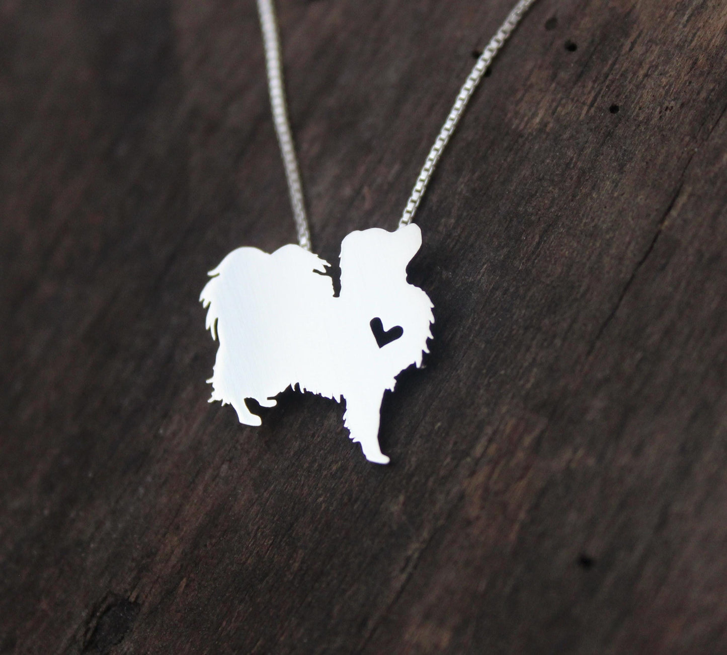 Tiny Phalene necklace, sterling silver pendant