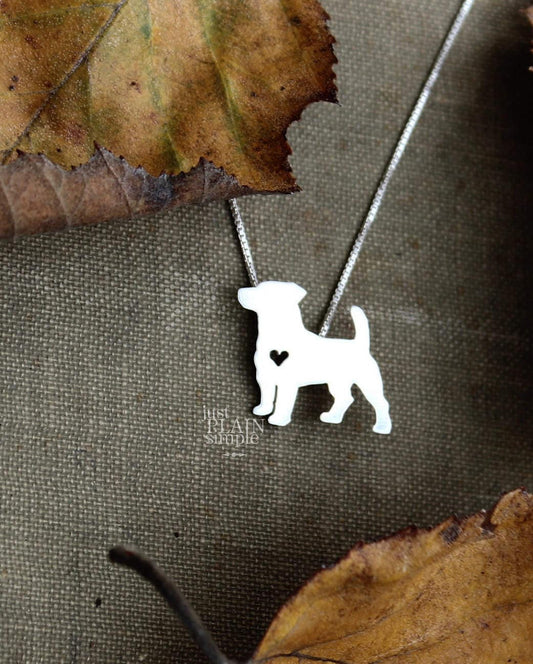 Tiny Jack Russell Terrier necklace, sterling silver pendant