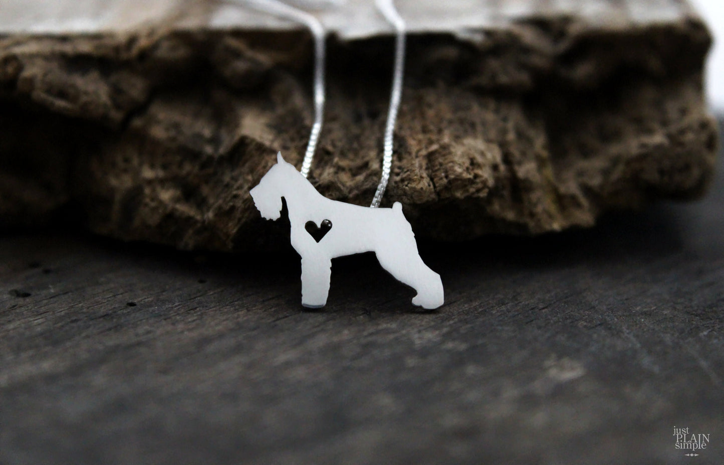 Tiny Schnauzer necklace, sterling silver pendant
