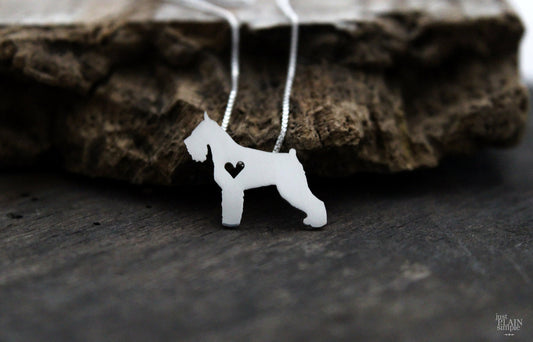 Tiny Schnauzer necklace, sterling silver pendant