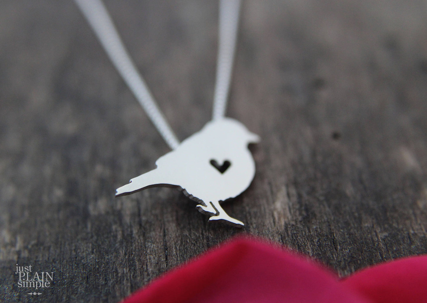 Tiny Song bird necklace, sterling silver pendant
