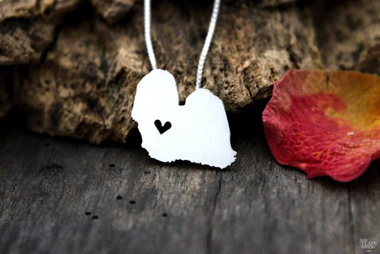 Tiny Shih Tzu necklace, sterling silver pendant