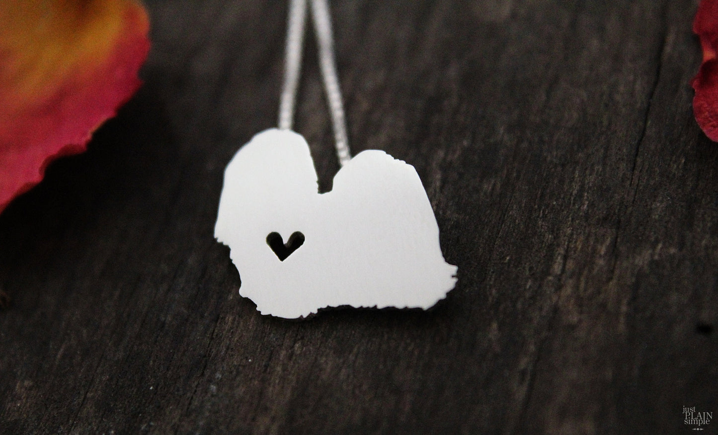 Tiny Shih Tzu necklace, sterling silver pendant