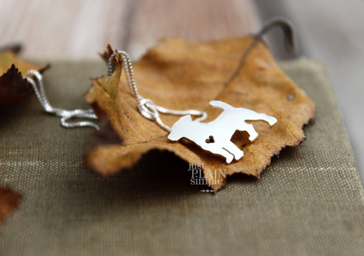 Tiny Jack Russell Terrier necklace, sterling silver pendant