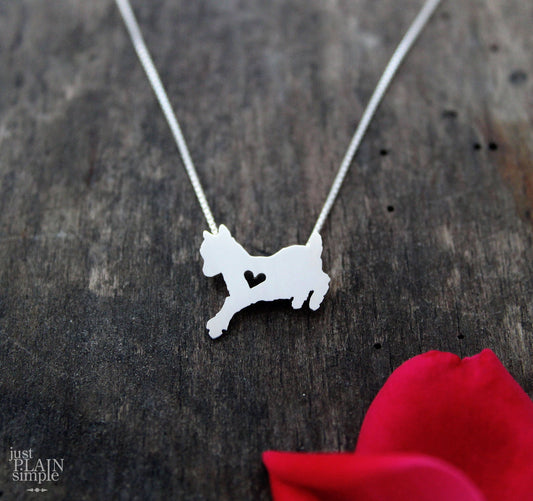 Tiny Baby Goat necklace, sterling silver pendant