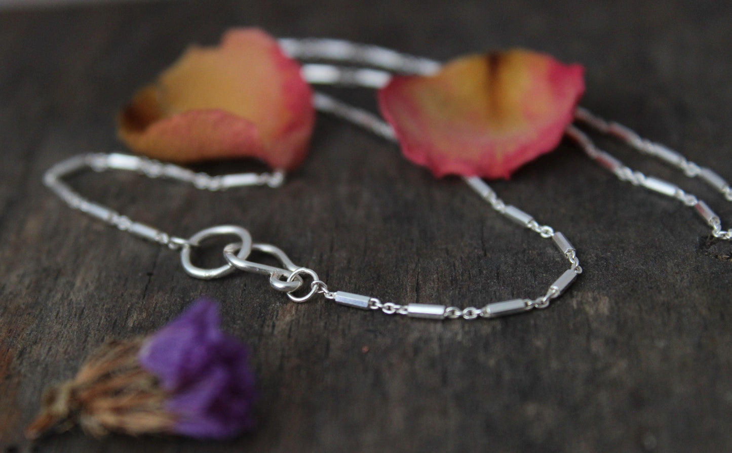 Sterling Silver bar Chain necklace, necklace for the minimalist, everyday fashion accessory