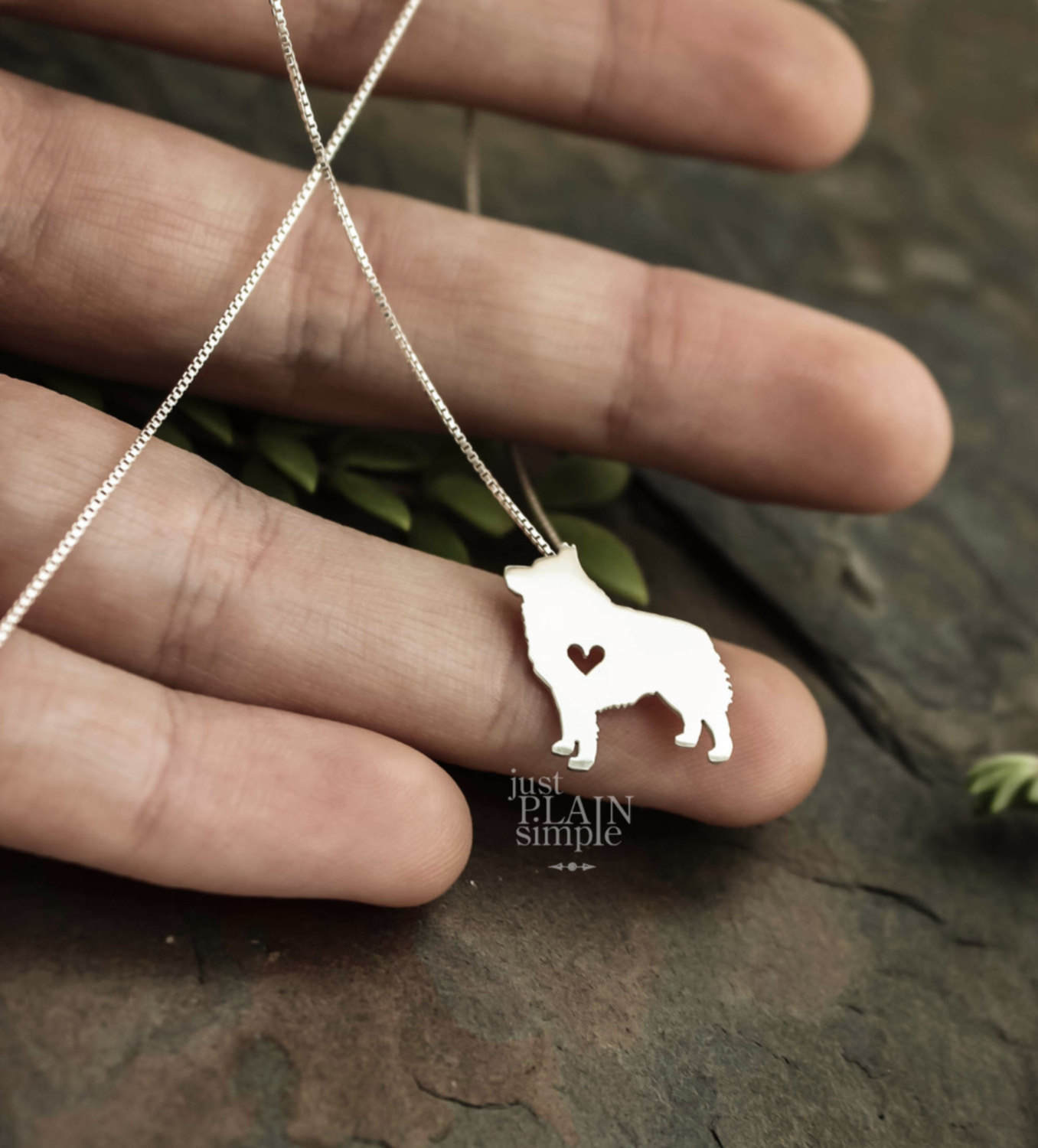 Tiny Schipperke necklace, sterling silver pendant