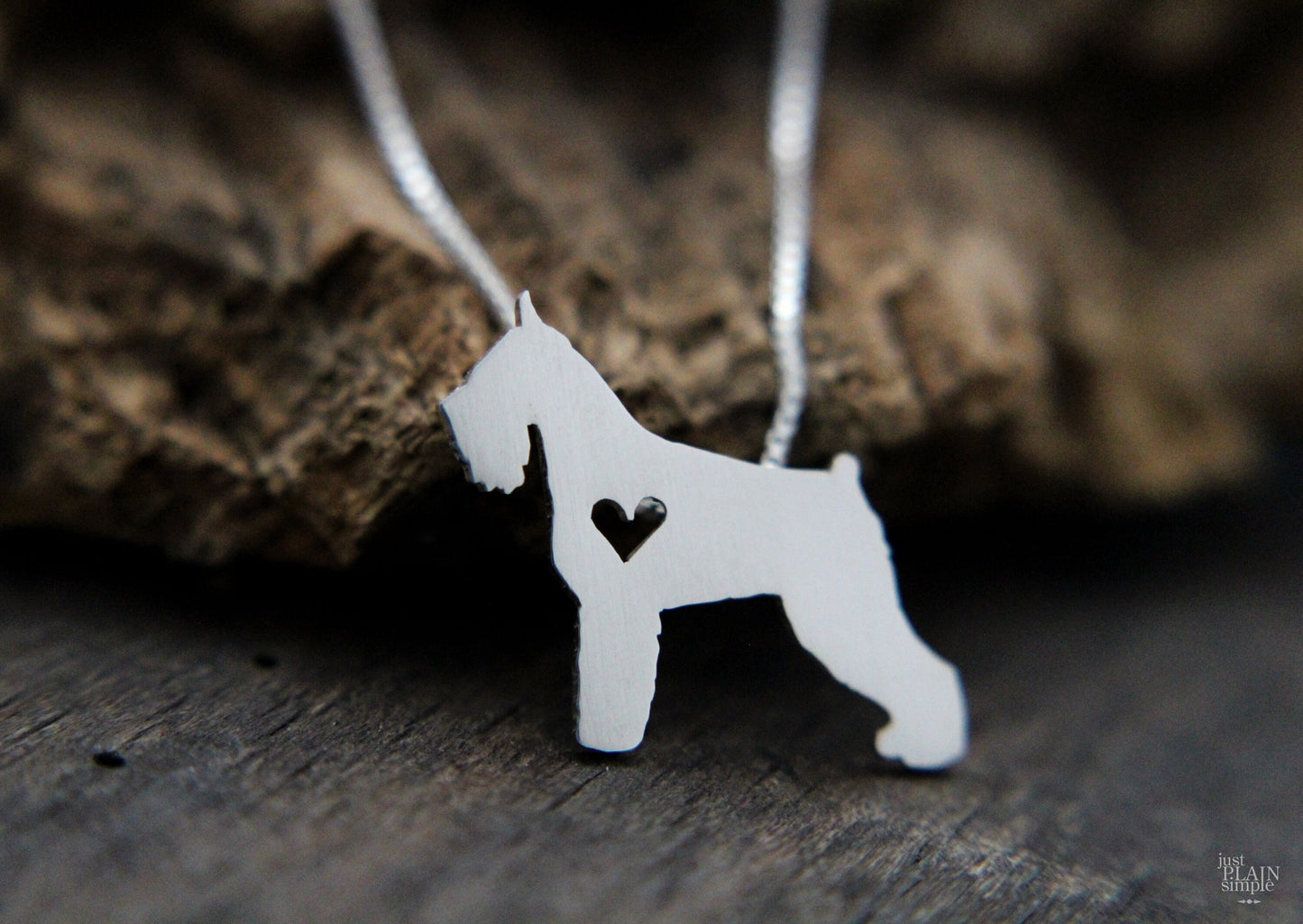 Tiny Schnauzer necklace, sterling silver pendant