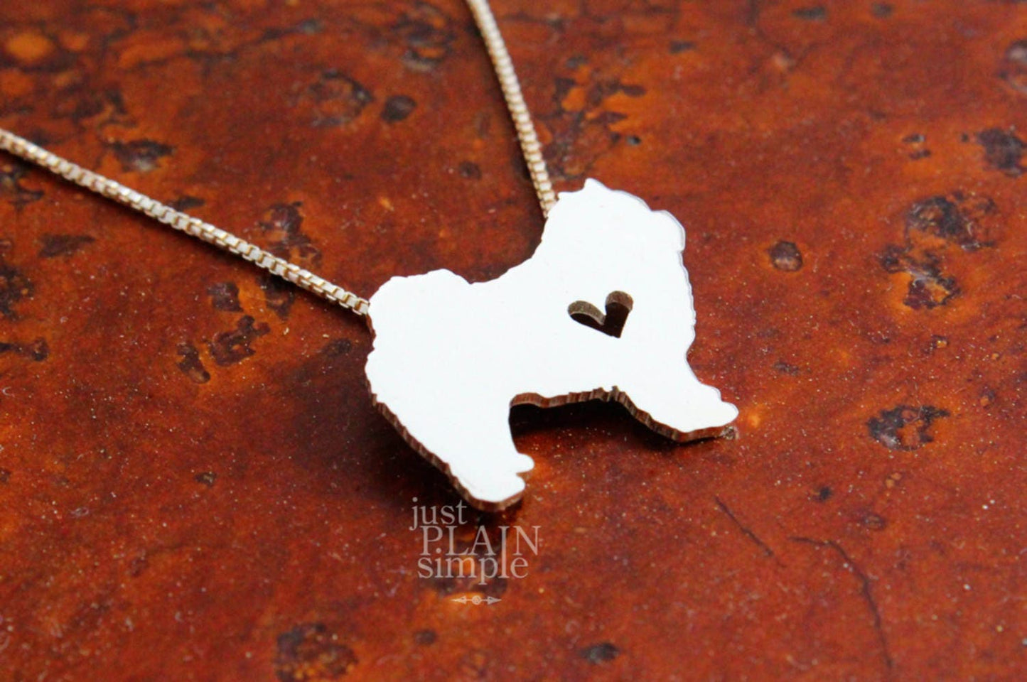 Tiny Chow Chow necklace, sterling silver pendant