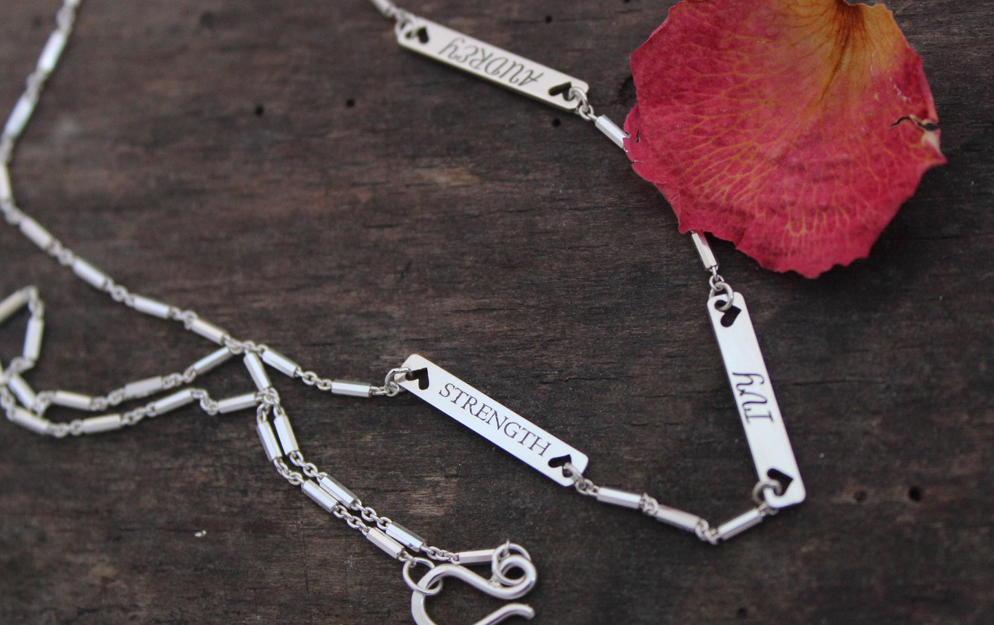 Hidden message names necklace, sterling silver keep sake necklace for moms, personalized names necklace for wearing every day