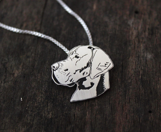 Great Dane necklace, engraved sterling silver pendant for Great Dane lovers, memorial gifts