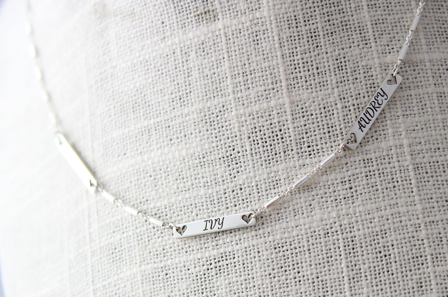 Hidden message names necklace, sterling silver keep sake necklace for moms, personalized names necklace for wearing every day