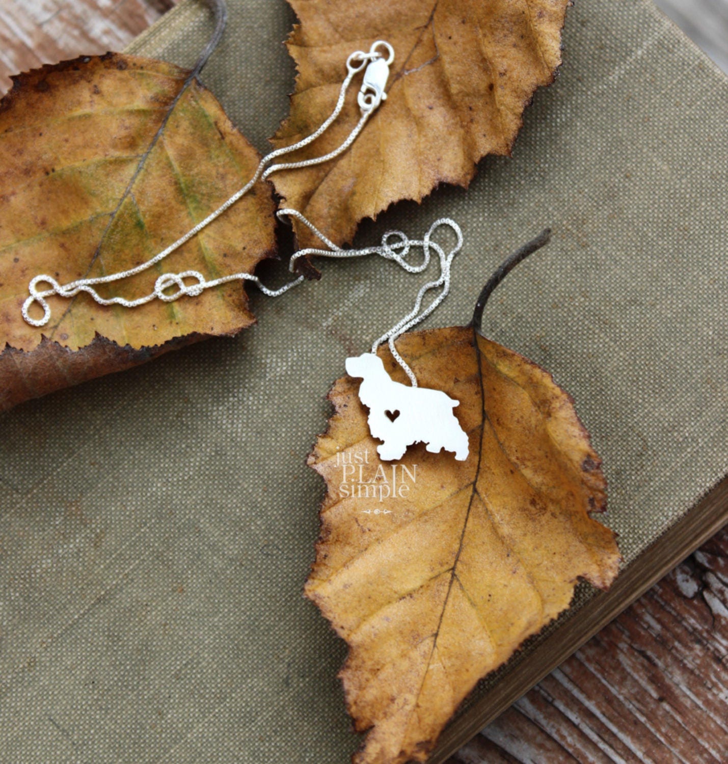 Tiny Cocker Spaniel necklace, sterling silver pendant