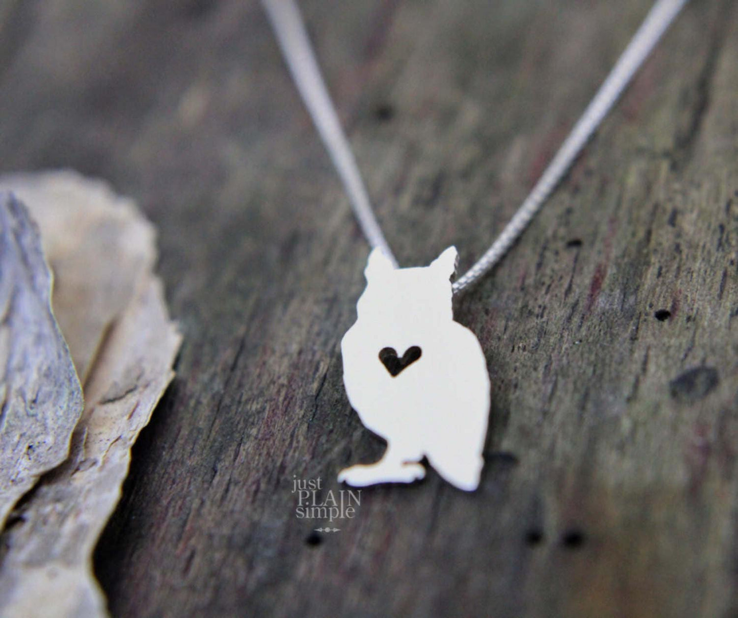 Tiny Owl necklace, sterling silver pendant